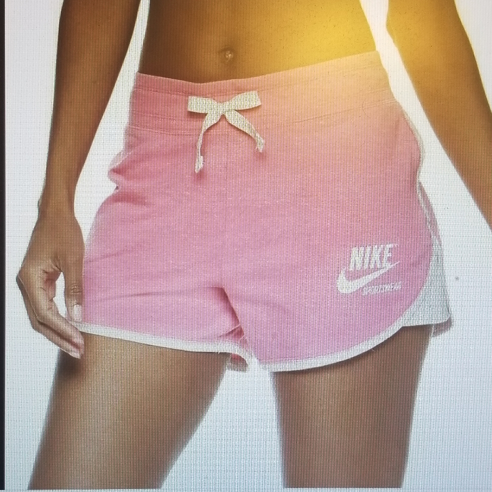 NIKE Pink/Grey Vintage Style Drawstring shorts NEW
